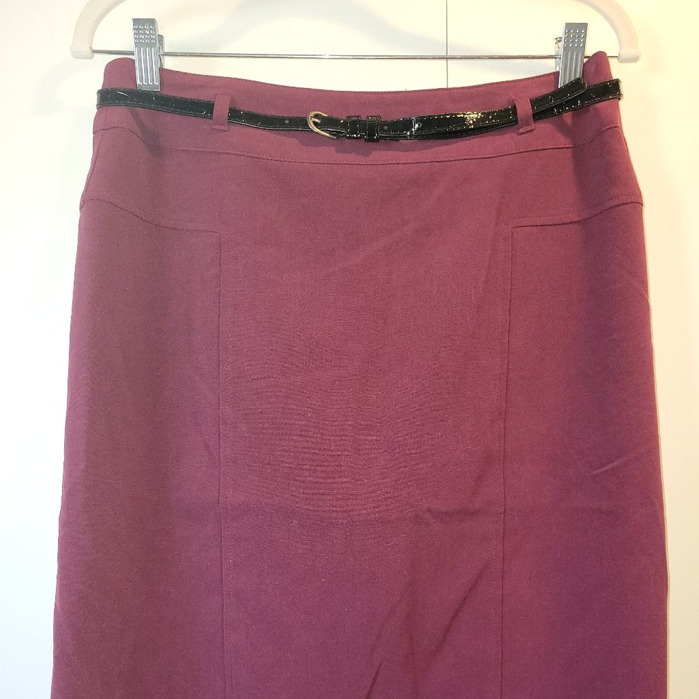 Belted Pencil Skirt
